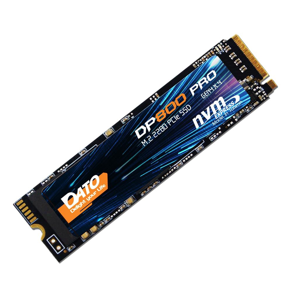 게임 및 크리에이터를 위한 DATO M.2 2280 SSD 512GB, PCIe Gen4 x 4 NVMe 내장 솔리드 스테이트 드라이브, 데스크톱 노트북과 호환, 최대 5100 - 상품 이미지