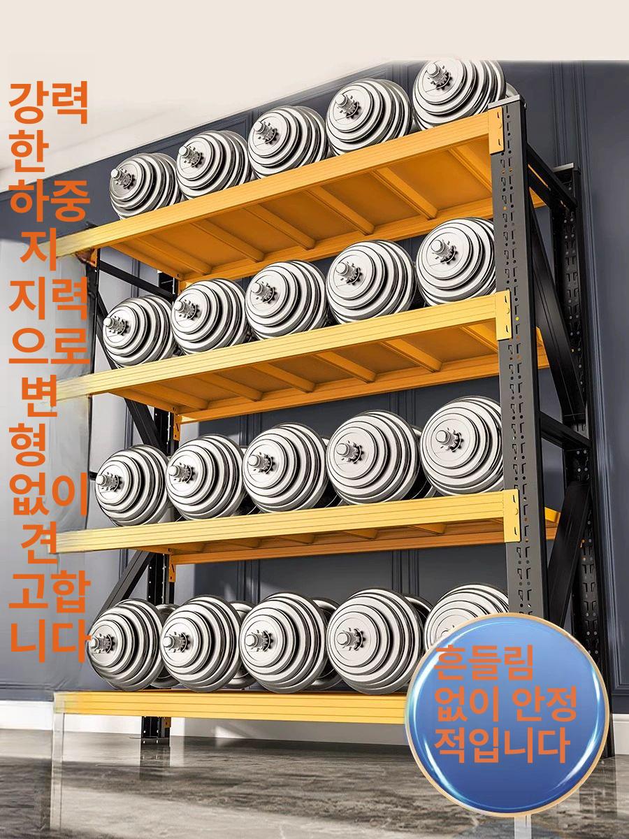 창고팬트리 물건저장선반 산업 진열대 정리대 랙 철제선반 수납 공장 보관대 앵글 - 상세 이미지 2