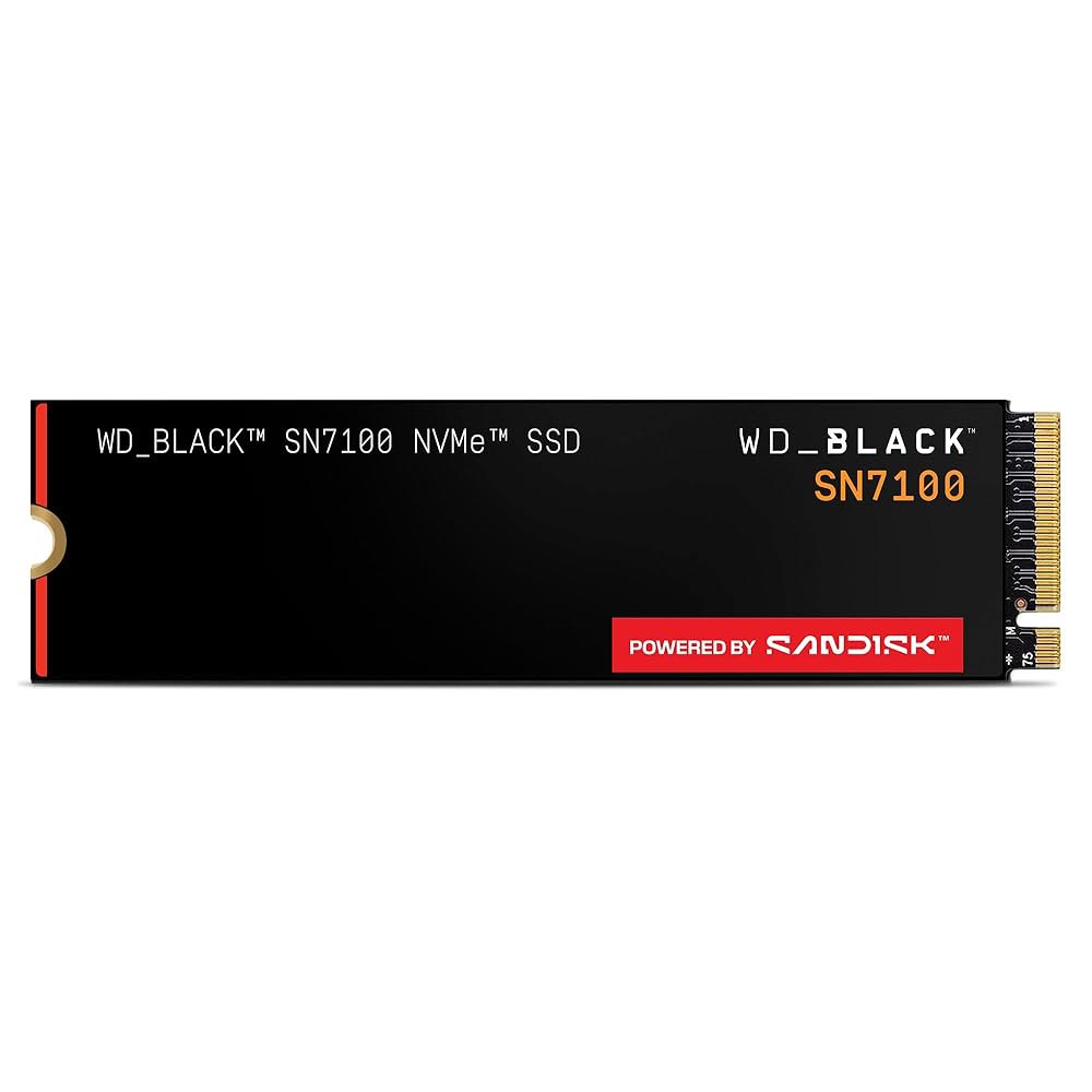 WD_Black SN7100 500GB NVMe SSD - Gen4 PCIe, M.2 2280, 최대 6,800MB/s 읽기 속도, 차세대 TLC 3D NAND, 노트북, 휴대용 - 상품 이미지