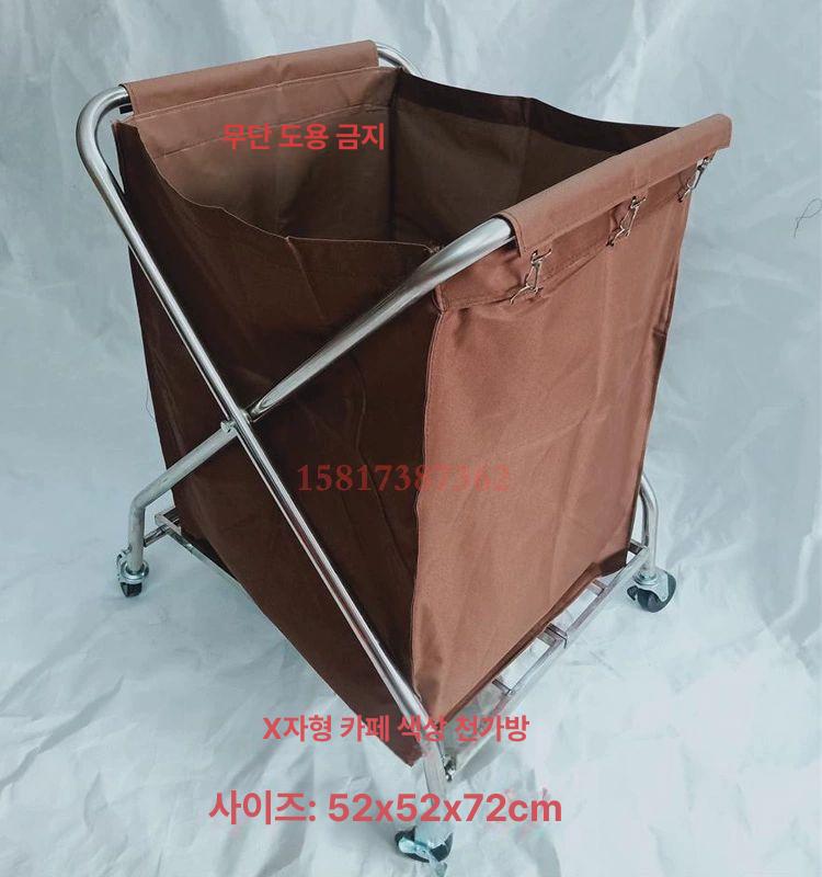 접이식 세탁물 수거 바구니 더블 린넨 빨래 보관함 내구성 직물 정리 통 - 상세 이미지 3