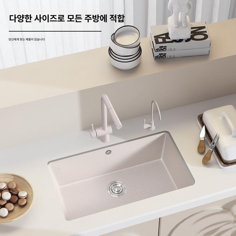 빌트인 교체 도기싱크볼 사각볼 개수대 보조주방 주방용 발코니 모던 타입 - 상세 이미지 3