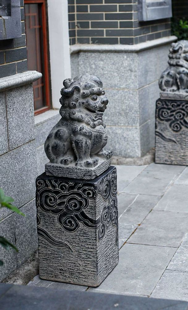 해태 조각상 조형물 조경용 석재 수호신 전통석상 풍수 모형 야외 돌사자 돌조각 - 상품 이미지