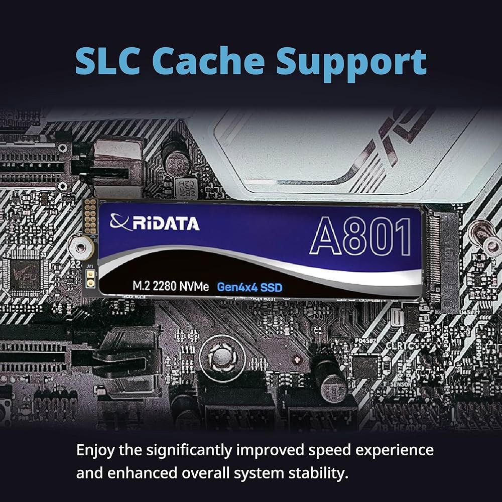 Ridata A801 500GB SLC 캐시 NVMe 1.4 PCIe Gen 4x4 M.2 2280 SSD 내장 솔리드 스테이트 드라이브 3D NAND R/W 속도 최대 5000 - 상세 이미지 3
