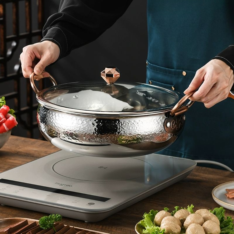 반반냄비 전골 훠궈 마라탕 오뎅 국물요리 업소용 분리형 양념 나눔 냄비 - 상세 이미지 3