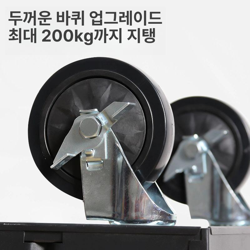 철제 공구함 이동식 작업용 서랍형 다용도 수납함 보관 공구대 바퀴형 도구 케이스 - 상세 이미지 3