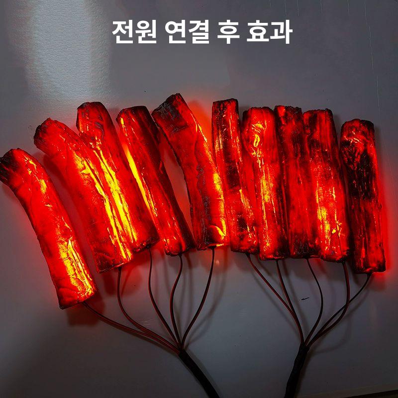 장식 램프 조명 정원 소품 캠핑장 직경 카페 장작 불멍 벽난로 가짜 숯모형 캠핑용 - 상세 이미지 4