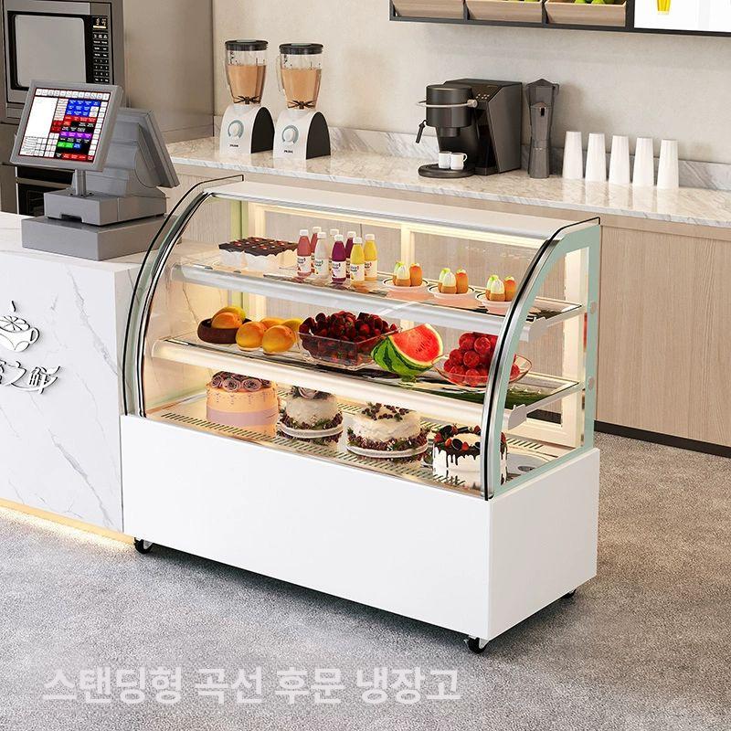 업소용 냉장 쇼케이스 카페 진열대 음료 케이크 빵 제과 과일 디저트 탁상형 - 상세 이미지 5