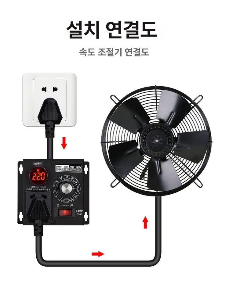 ac 조절기 고압 전압 조정기 팬 가변 제어기 컨트롤 감속기 속도조절모터 - 상세 이미지 3