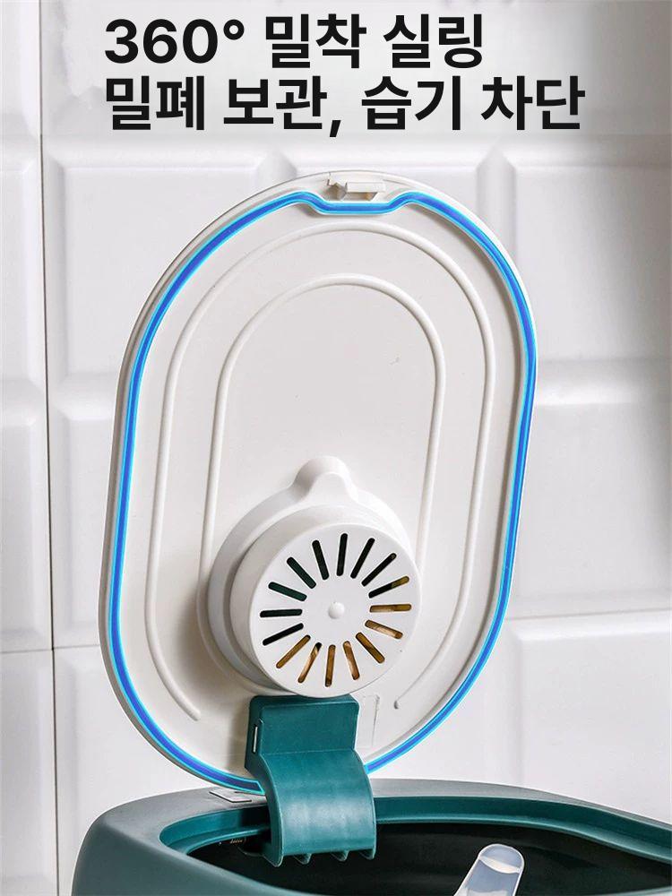 디스펜서 진공쌀통 밀폐 신선 쌀보관통 오곡 잡곡 벌레방지 방충 식품급 곡물통 - 상세 이미지 4