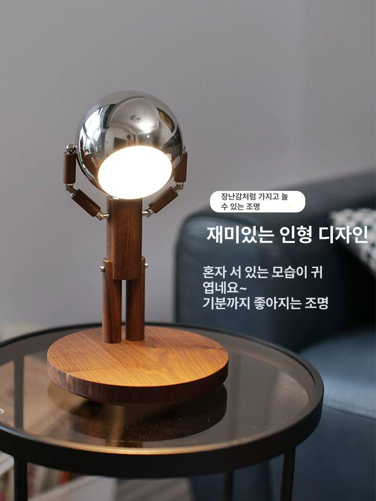 우주인 모양 관절 무드등 침실 따뜻한 불빛 수면등 감성 인테리어 조명 선물 - 상세 이미지 2