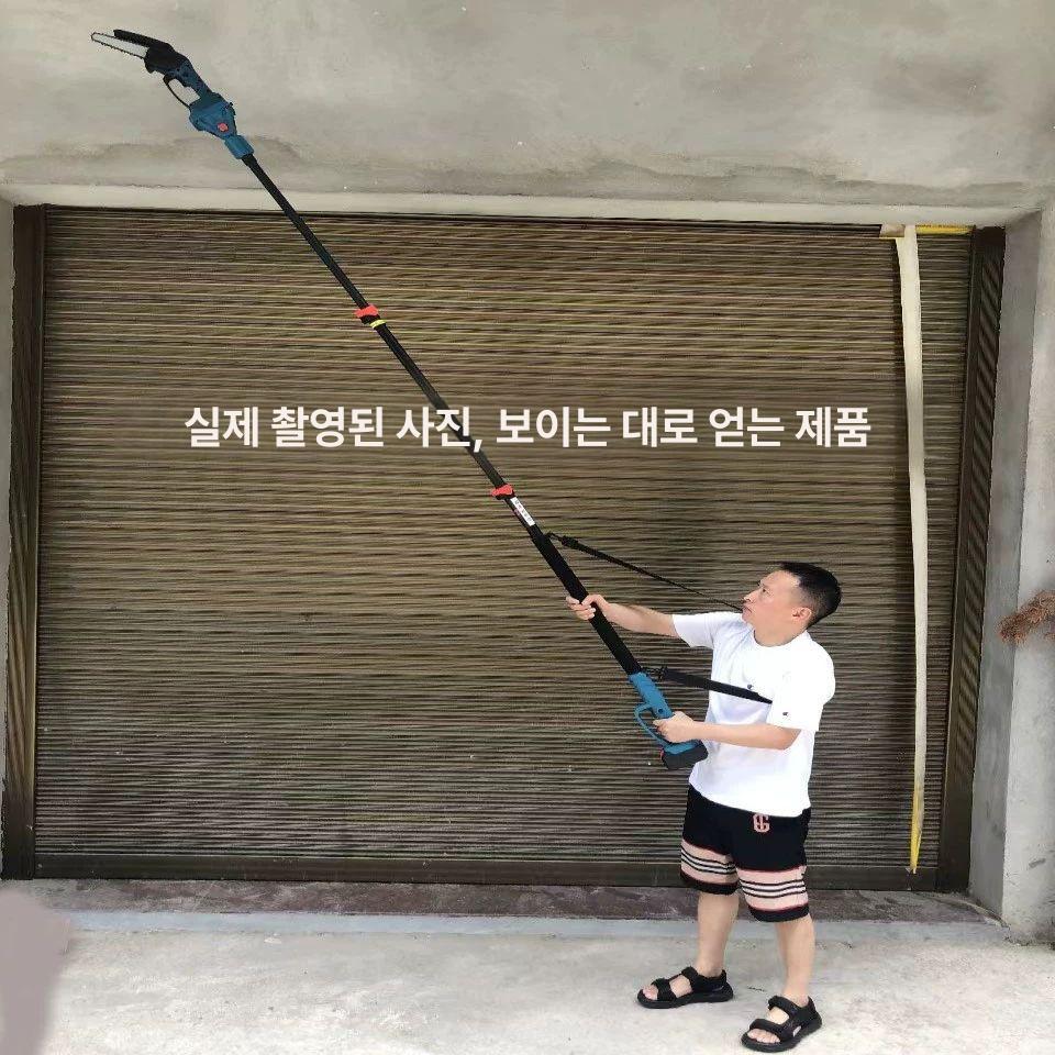 전기톱 무선 엔진톱 휴대용 절단기 쇠톱 전동 배터리 목재 체인톱 전기 고출력 가정용 벌목 - 상세 이미지 4