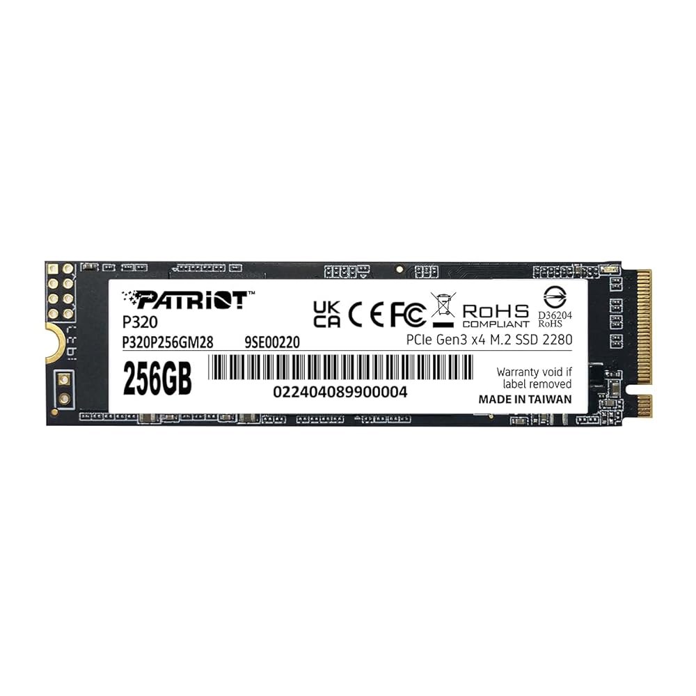 패트리어트 메모리 P320 256GB 내장 SSD - NVMe PCIe 3x4세대 M.2 2280 솔리드 스테이트 드라이브 P320P256GM28 Capacity: 128GB - 상품 이미지