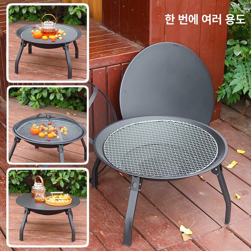 불멍 캠핑 화로대 바베큐 캠프파이어 난로 야외 이중연소 우드스토브 그릴 - 상세 이미지 3