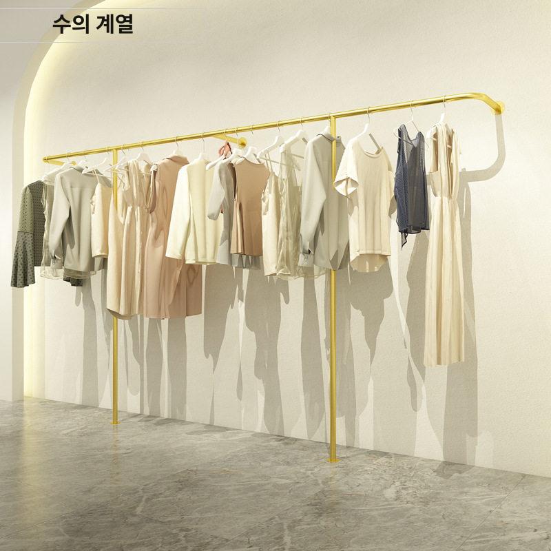 행거 옷걸이 벽면 철제 고정 의류 스탠드행거 원룸 매장 인테리어 벽 벽걸이 스탠드 거치 - 상세 이미지 2