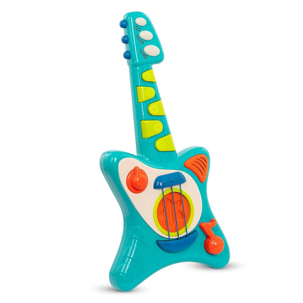 , 어린이를 위한 Battat u2013 토이 기타, Songbook 어쿠스틱, 일렉트릭, 송 모드 릴 로커 2년 이상 Guitar - 상품 이미지