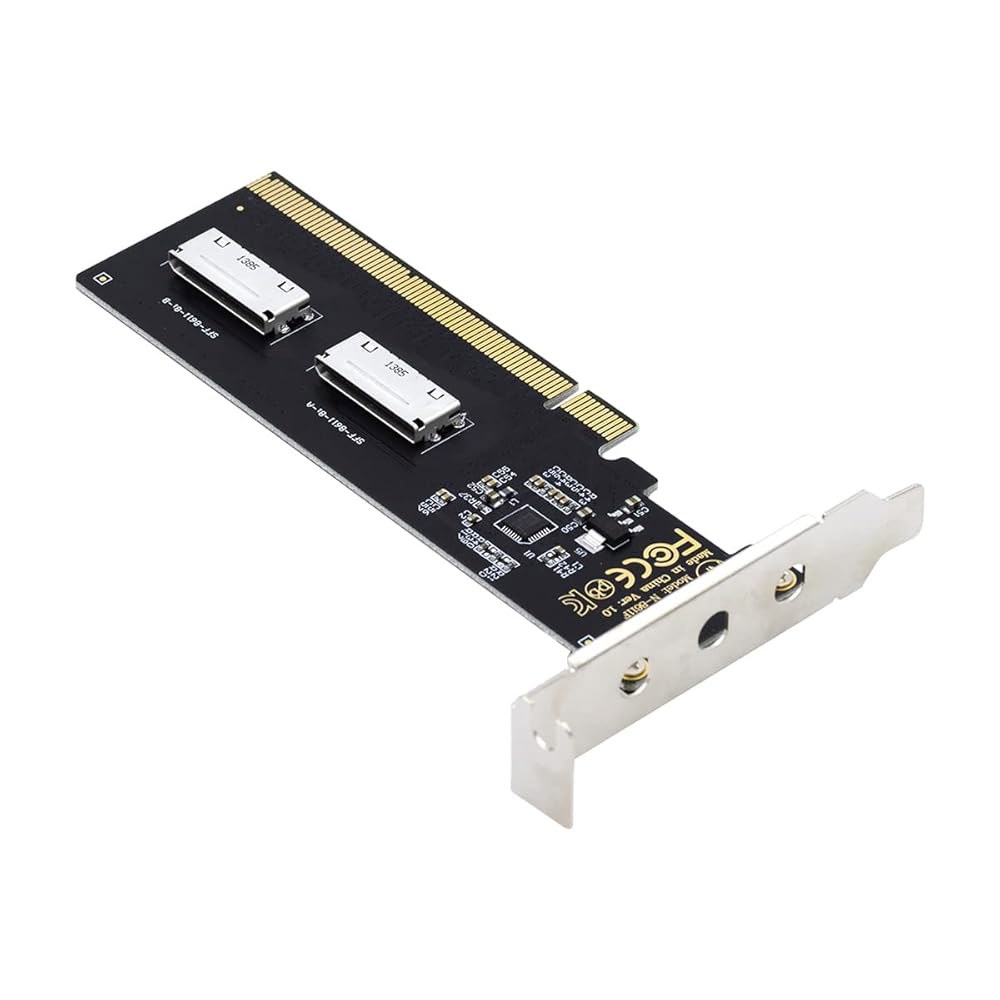 PCIE4.0 PCI-Express 16x to Dual Oculink 그래픽 8X 어댑터 SSD SFF-8611 카드용 VROC SFF-8612 메인보드 - 상품 이미지