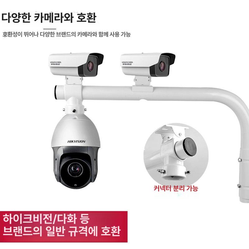 실외 펫캠 브래킷 벽부형 폴대 고정장치 무타공 스마트 카메라 거치대 - 상세 이미지 3