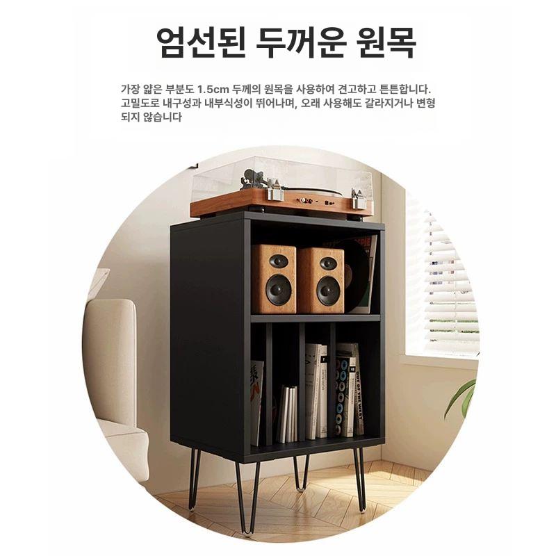 음반 보관 거치대 비닐레코드 수납장 턴테이블 선반 오디오 디스플레이 진열 인테리어 정리 - 상세 이미지 3