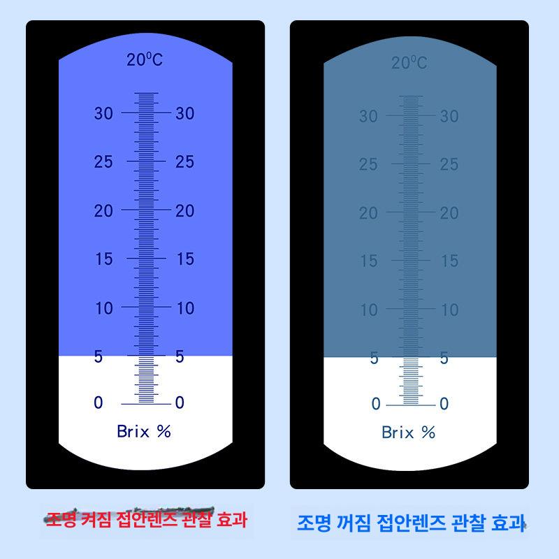 휴대용 굴절계 농도계 10 절삭액 수분 주스 유제 이형제 검출기 무브먼트 꿀 당도 설탕 - 상세 이미지 5