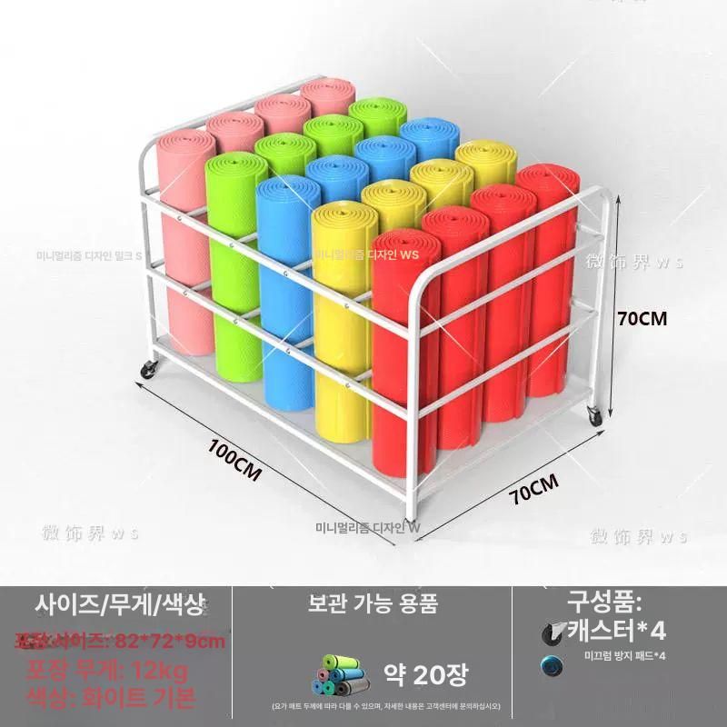 수납함 폼롤러정리대 이동식 바퀴 요가매트정리대 폼롤러정리함 운동기구 보관대 이미지 7