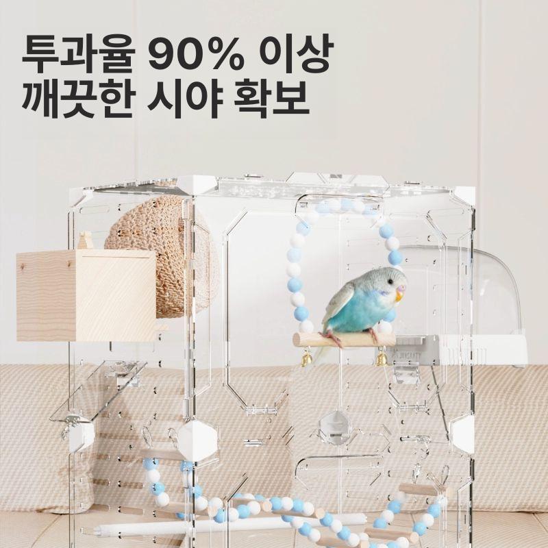 은신처 아크릴케이지 아크릴사육장 투명아크릴 테라리움 관찰 집 애완 케이스 - 상세 이미지 3