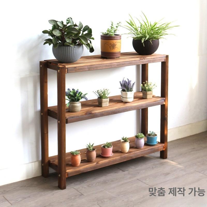 원목 식물 선반 계단식 화분대 거실 베란다 인테리어 디스플레이 받침대 정리 - 상세 이미지 4