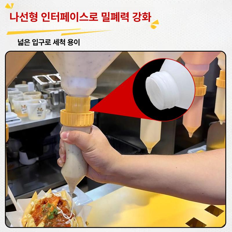 조미료 디스펜서 스퀴즈병 업소용 행잉 걸이형 주방 액체용기 플라스틱 보틀 케첩통 - 상세 이미지 4