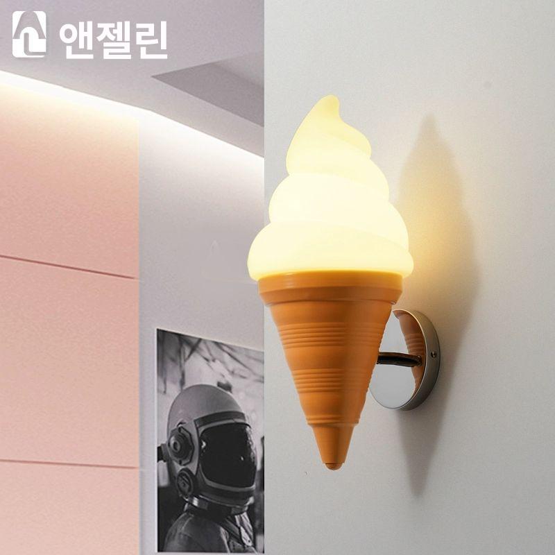 아이스크림 네온사인 벽면 장식 조명 카페 매장 인테리어 무드등 LED 조형 간판 소품 - 상세 이미지 2