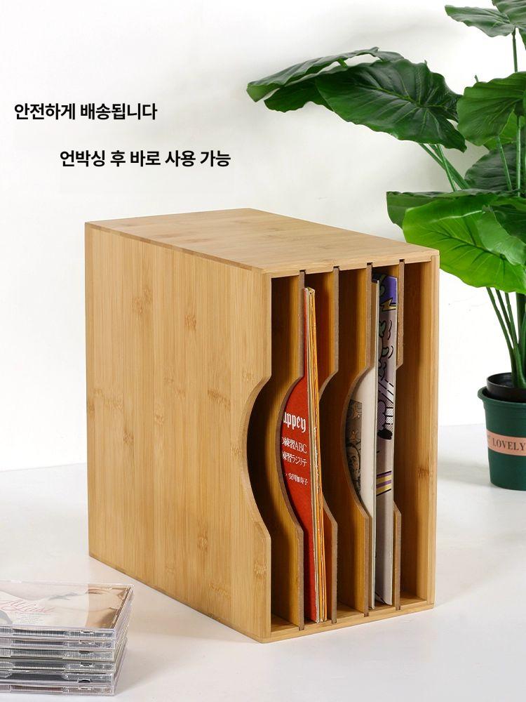 레코드 LP보관함 음반 정리함 턴테이블 수납함 수납장 엘피 바이닐 캐비닛 디스플레이 - 상세 이미지 2