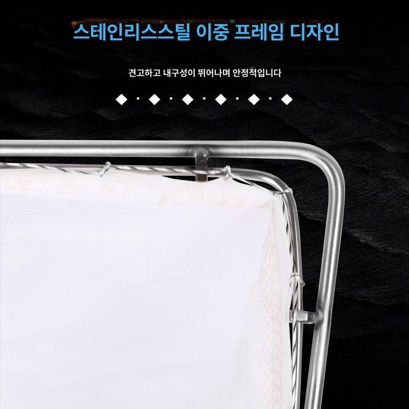 해루질 뜰채 티타늄 일체형 스테인리스강 텔레스코픽 어망 바다낚시 어구 민물 선상용 - 상세 이미지 4