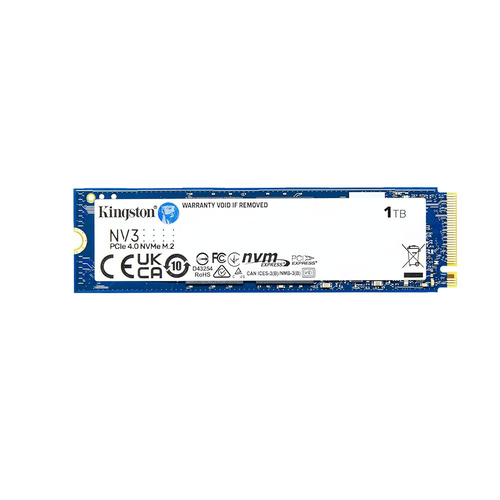 킹스턴 NV3 1TB M.2 2280 NVMe SSD | PCIe 4.0 Gen 4x4 최대 6000MB /s SNV3S / 1000G 500GB - 상품 이미지