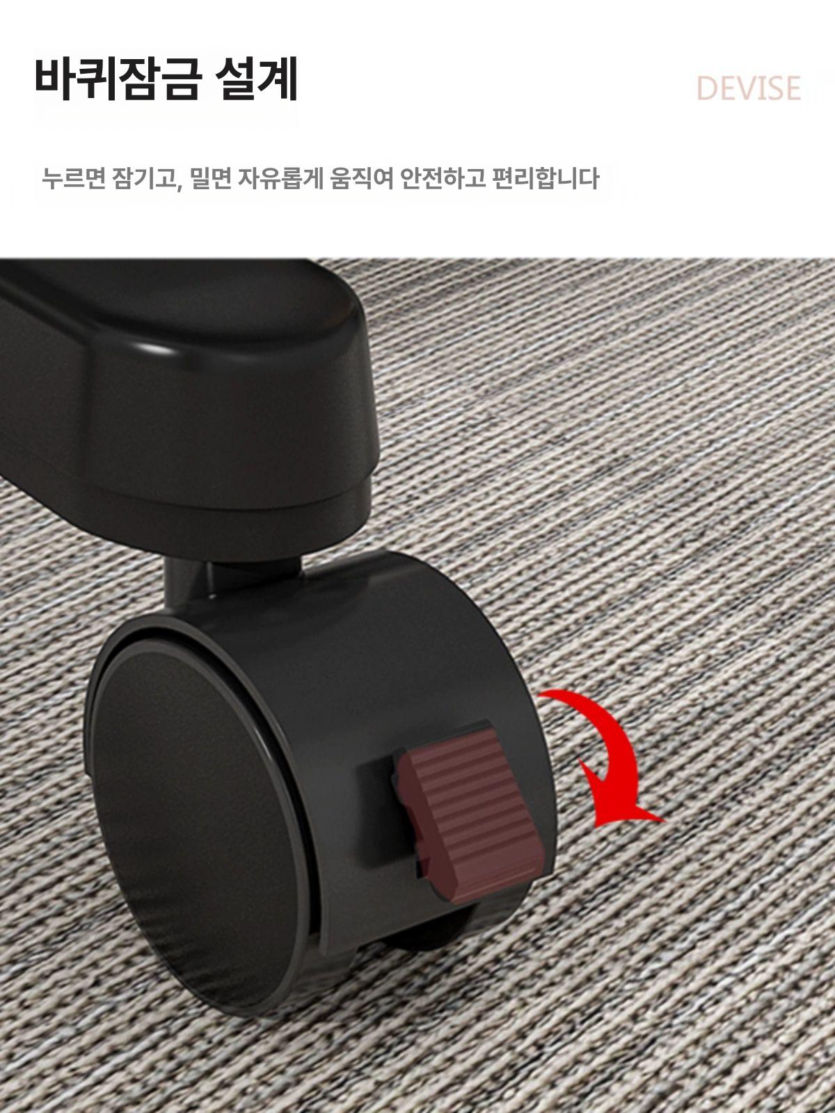 이동식 스툴 작업용 다용도 바퀴의자 바퀴형 가정용 네일샵 낮은의자 바퀴달린의자 - 상세 이미지 2