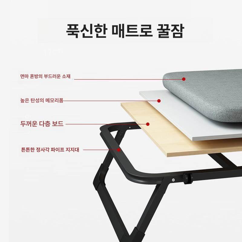 접이식 침대 원룸 기숙사 간편 조립 슈퍼싱글 보강형 침대틀 평상 저상 폴딩 - 상세 이미지 5