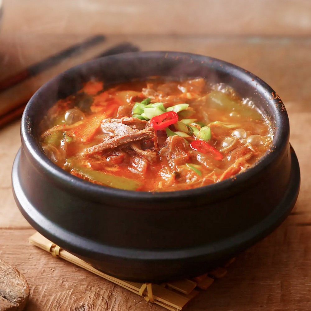 [푸딩픽] 전문점맛 간편 정통 국밥 해장국 1인분 밀키트 전통육개장, 150g, 1개 - 상세 이미지 4