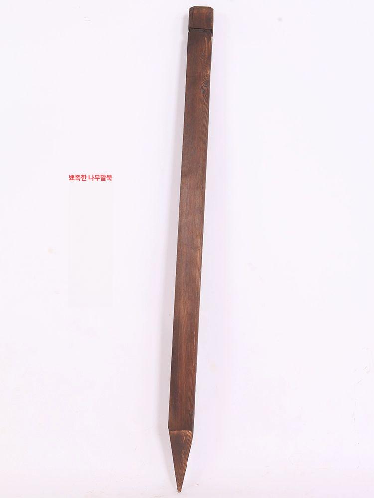 울타리 목재말뚝 뾰족형 휀스 가든 방무목말뚝 경계목 정원용품 탄화 조경용 화단경계 - 상세 이미지 4