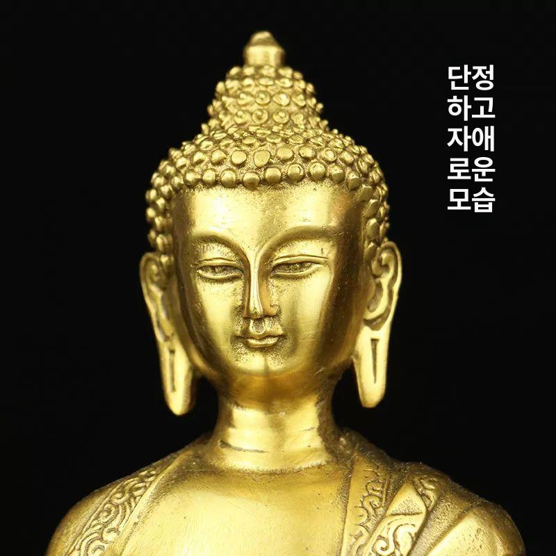 황동 향로 부처님 명상 불상 절 불교 의식용 골동품 향꽂이 제사 장식품 - 상세 이미지 5