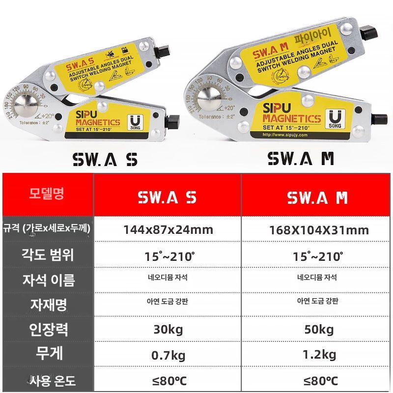 마그네틱홀더 용접자석 산업용 접이식 도구 고정 각도 직각 클램프 자성 용접홀더 - 상세 이미지 5