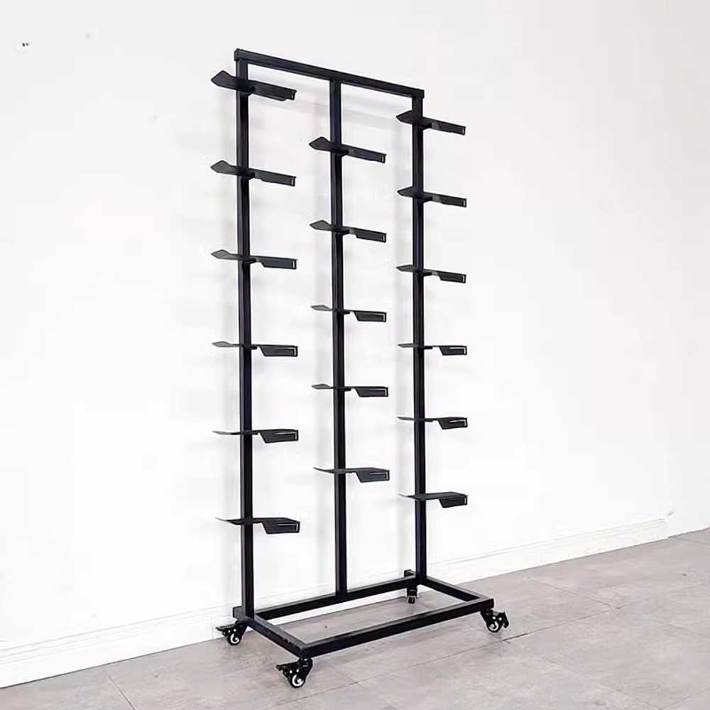 매장용 신발진열대 스탠드 디스플레이 구두 랙 150x60x35 단면 - 상세 이미지 4