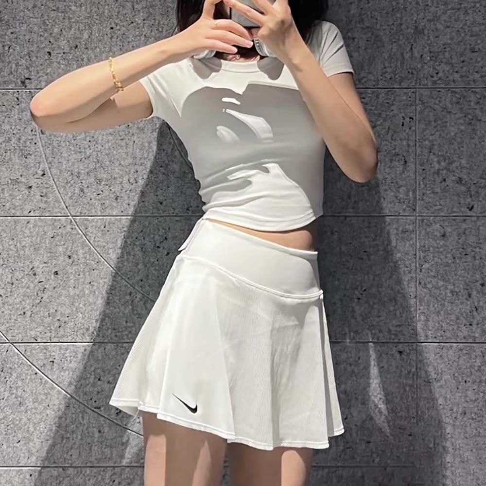 국내매장판 나이키 드라이핏 반팔 여 필라테스복 요가복 요가탑 크롭탑 - 상세 이미지 2