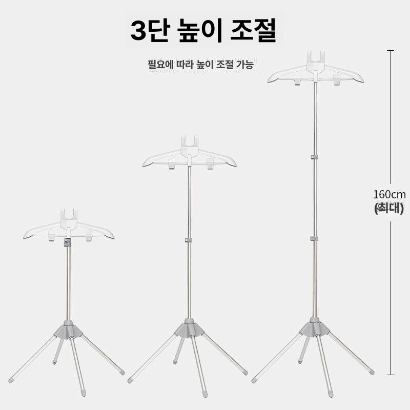 높이조절 접이식 스탠드 옷걸이 탈착 핸드백 걸이 원목 대형 코트 선반 벽면 거치대 - 상세 이미지 4
