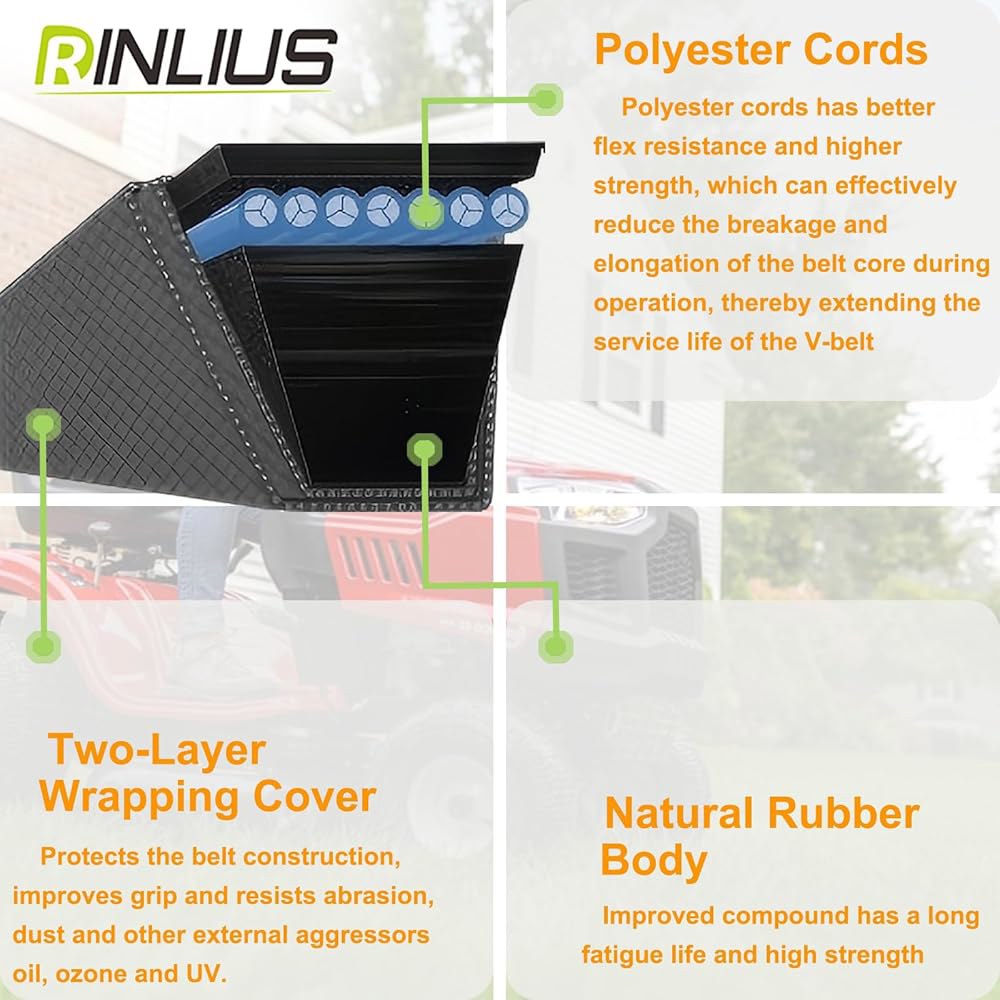 Rinlius Mower 데크 벨트 954-04219 트로이 빌트 컵 사관생도 LTX1045 LTX1046VT LT2000 LT-2200 MTD 754-04219 46인치 잔디깎이 - 상세 이미지 3