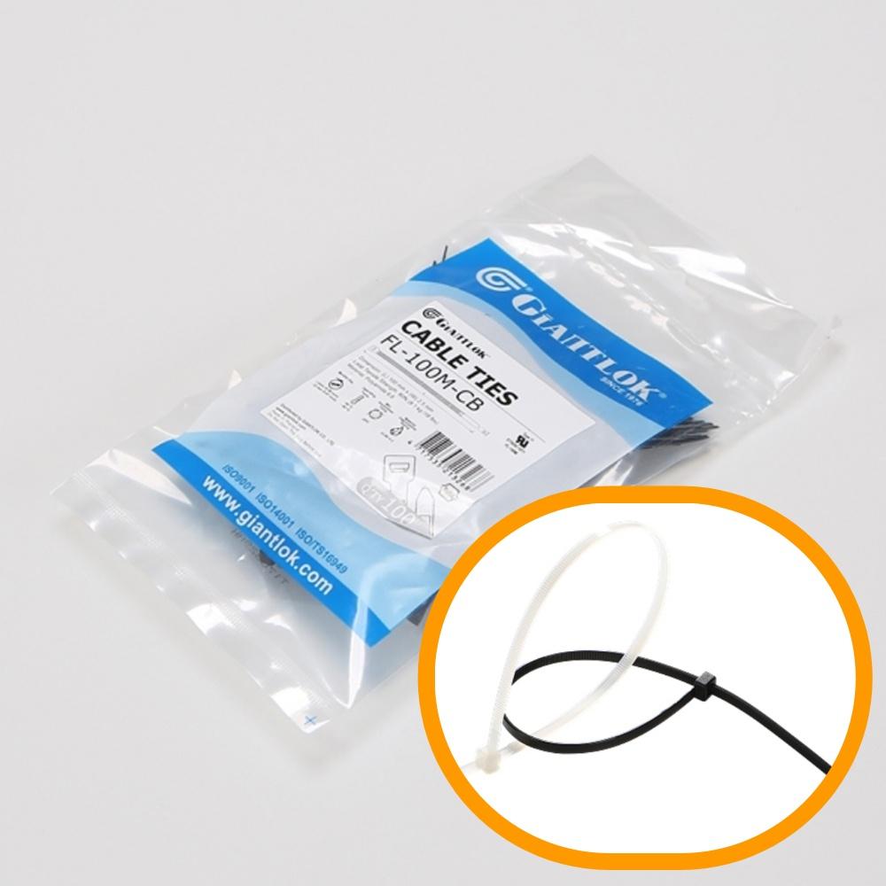 컴퓨터 전선케이블정리 책상선정리 케이블타이 100mm 100개입 - 상품 이미지
