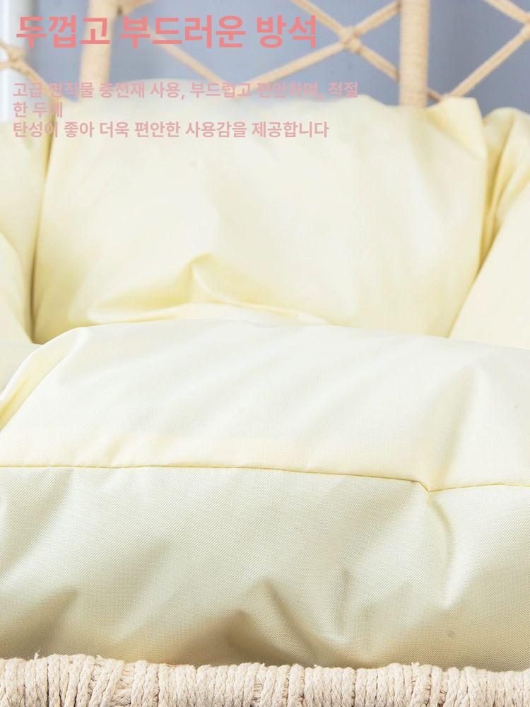 미니 가정용 흔들그네의자 실내그네 감성 야외그네 유럽풍 발코니 천장 휴식 행잉 - 상세 이미지 3