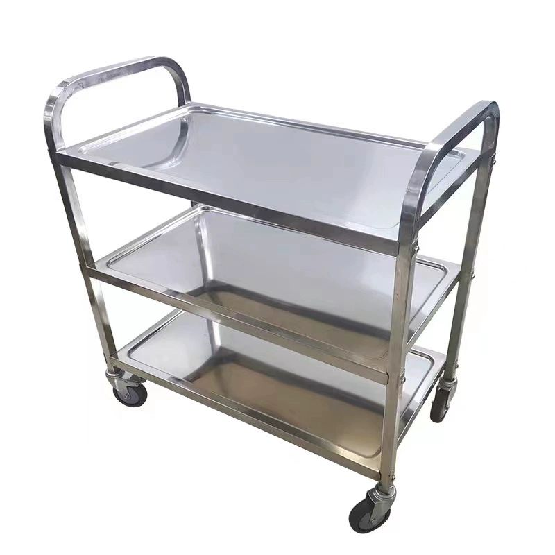 이동식 카트 왜건 스테인리스 주방용 서빙트롤리 운반 핸드카 드레싱 트레이 - 상세 이미지 5
