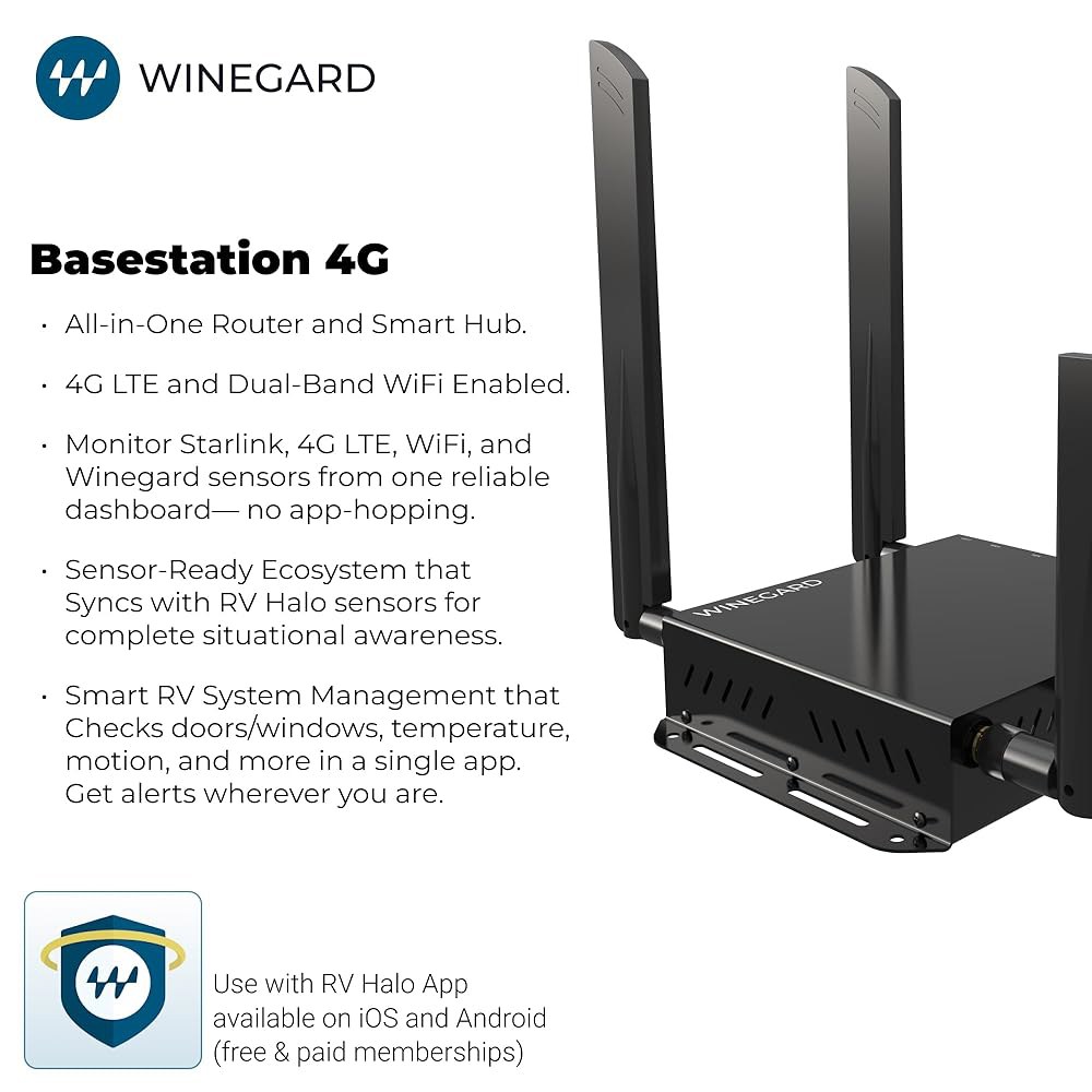 와인가드 BS-4G01 기지국 4G 실내 라우터 - 듀얼 밴드 Wi-Fi 802.11ac LTE 백업 이더넷 스타링크 호환 RV 연결을 위한 - 상세 이미지 2