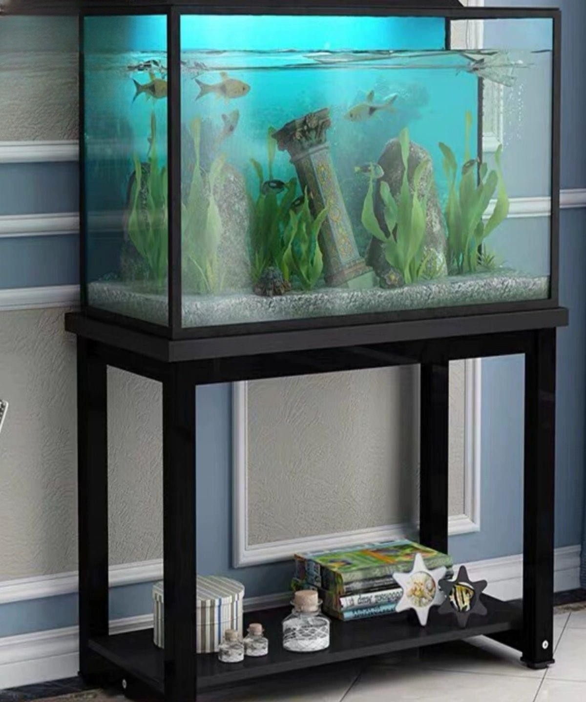 어항 선반 강철 수조받침대 축양장 철제 거치대 가벼운 심플 화이트 안정적 - 상품 이미지