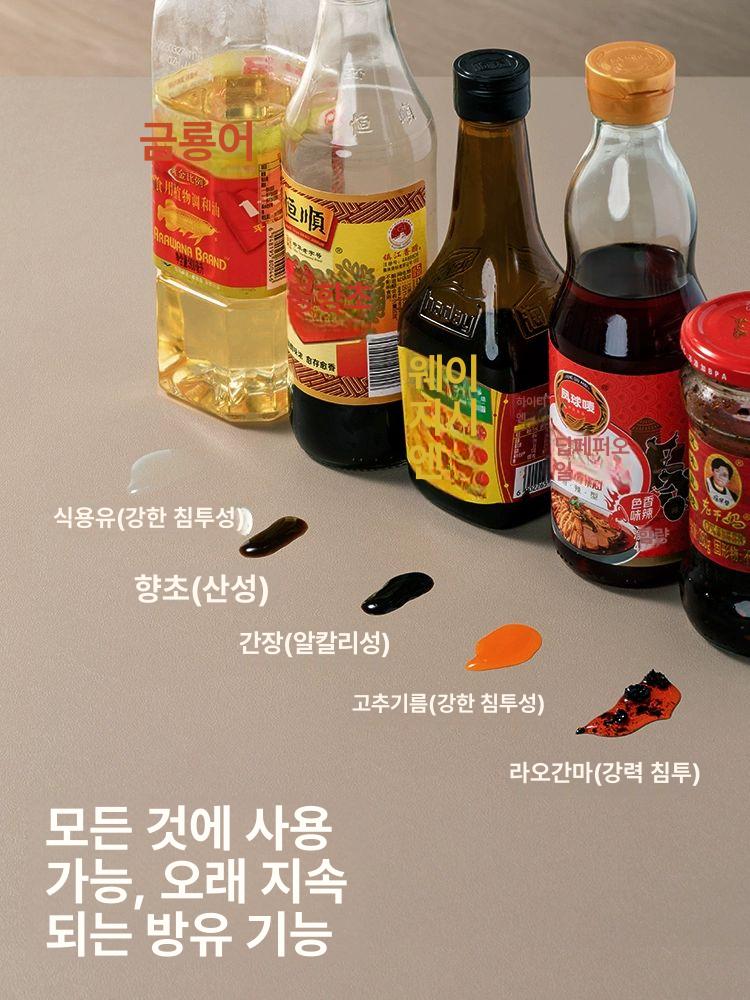 식탁매트 대형 실리콘 방수 테이블보 주방용품 내열 깔판 회색 - 상세 이미지 3