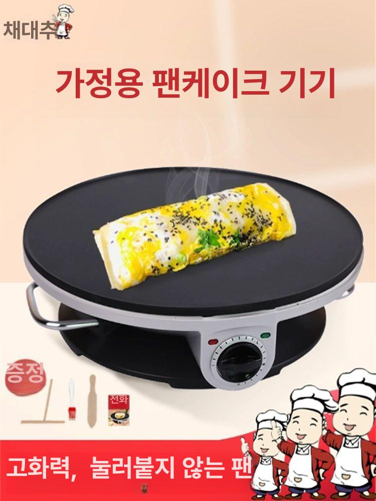 크레페기계 베이킹 지단 크레이프 원형 업소용 메이커 머신 스텐 철판 팬 기계 전기 케이크 - 상세 이미지 2