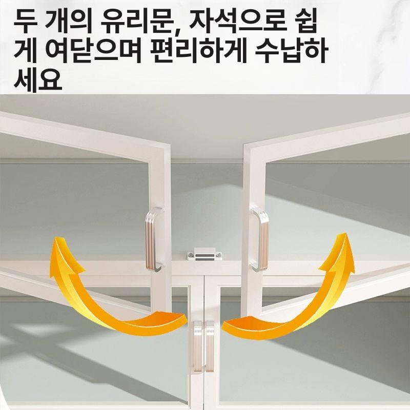 스테인리스 주방 수납장 대형 그릇장 식기 보관함 주방수납 홈카페 소품 - 상세 이미지 4