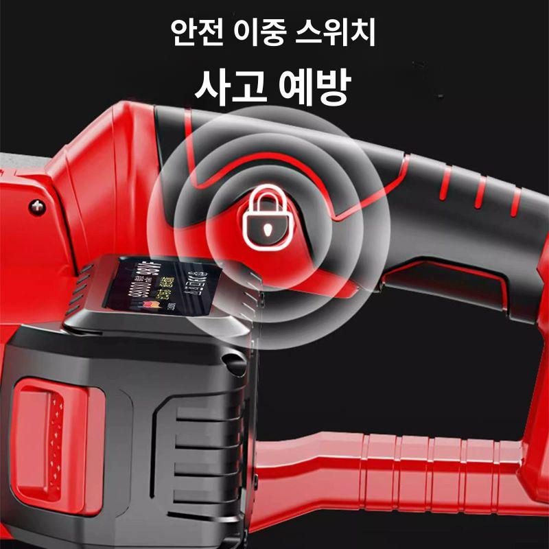 무선 충전식 전동 톱 고출력 목재 절단 브러시리스 모터 리튬배터리 정원용 - 상세 이미지 4